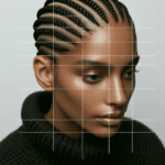 Grid parting pattern for box braids