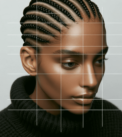 Grid parting pattern for box braids